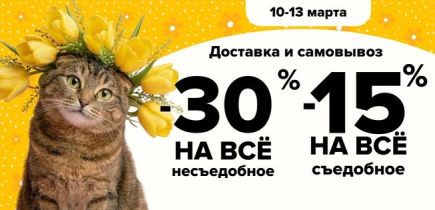 Яхуу! Встречаем март горячими скидками! Только 4 дня! 